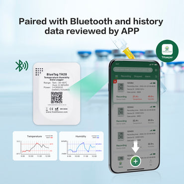 BlueTag TH20 Bluetooth Temperature and Humidity Data Logger